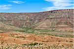 View of mountain side and plains, Damaraland, Kunene Region, Namibia, Africa