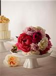 Bridal Bouquet on Cake Stand, Studio Shot