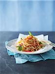 Pad Thai on Plate with Chopsticks, Studio Shot