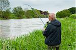 Mount Juliet Estate, Fishing in River Nore, Thomastown, County Kilkenny, Leinster, Republic of Ireland