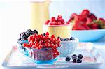 Assorted berries in bowls