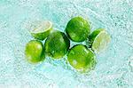 Limes in sparkling water