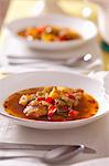 Fish stew with potatoes and peppers