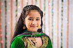 Girl smiling on Diwali