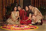 Friends celebrating Diwali
