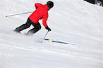 Skier in Hochfuegen, Zillertal, Tyrol, Austria