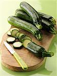 Slicing zucchinis