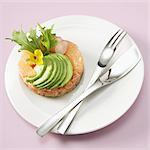 Salmon tartare with avocado and grapefruit