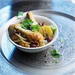 Chicken,confit citrus and olive Tajine