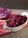 Grated red cabbage
