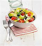 Zucchini,tomato,olive and feta salad