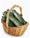 Basket of zucchinis