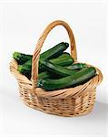 Basket of zucchinis