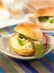 Salt-cod brandade,cream and green pepper sandwich