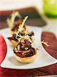 Mushroom and spanish ham mini tarlets