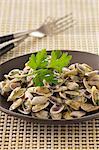 Tellin shellfish and coriander casserole
