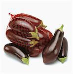 String bag of eggplants