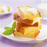 Slices of pear cake