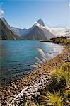 Mitre Peak, Milford Sound, Fiordland National Park, UNESCO World Heritage Site, South Island, New Zealand, Pacific