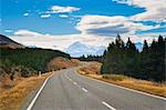 Road to Aoraki Mount Cook in Aoraki Mount Cook National Park, UNESCO World Heritage Site, South Island, New Zealand, Pacific