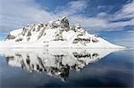 Snow-capped mountains of the Lemaire Channel, Antarctica, Southern Ocean, Polar Regions