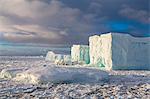 Huge iceberg amongst sea ice near Petermann Island, western side of the Antarctic Peninsula, Southern Ocean, Polar Regions