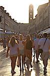 Stradun, Old City, UNESCO World Heritage Site, Dubrovnik, Croatia, Europe
