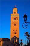 Koutoubia Mosque, UNESCO World Heritage Site, Marrakech, Morocco, North Africa, Africa