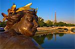 Pont Alexandre III, with Eiffel Tower, Paris, France, Europe