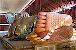 The 70m long Chaukhtatgyi Reclining Buddha at Chaukhtatgyi Paya, Yangon (Rangoon), Myanmar (Burma), Asia