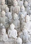 Marble Buddha images at a stone carver's in Amarapura, near Mandalay, Myanmar (Burma), Southeast Asia