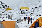 Island Peak base camp, Solu Khumbu Everest Region, Sagarmatha National Park, UNESCO World Heritage Site, Nepal, Himalayas, Asia