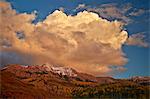 Cloud over the Sneffels Range in the fall, Uncompahgre National Forest, Colorado, United States of America, North America