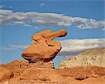 Hoodoo under clouds, Goblin Valley State Park, Utah, United States of America, North America