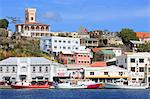 Fishing boats in The Carenage, St. Georges, Grenada, Windward Islands, West Indies, Caribbean, Central America