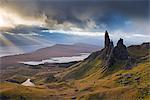 Dramatic landscape at the Old Man of Storr, Isle of Skye, Inner Hebrides, Scotland, United Kingdom, Europe