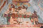 Royal family performing a blood letting ritual, Room 3, Temple of Murals, Bonampak Archaeological Zone, Chiapas, Mexico, North America