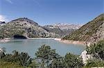 Emosson Lake in the canton of Valais, Switzerland, Europe