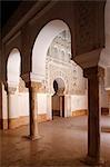 Ben Youssef Medersa, the largest Medersa in Morocco, originally a religious school founded under Abou el Hassan, UNESCO World Heritage Site, Marrakech, Morocco, North Africa, Africa