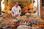 Sweets and pastries on market stall, Marrakech, Morocco, North Africa, Africa