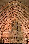 Tympanum of the Last Judgement. Notre-Dame de Paris cathedral, Paris, France, Europe