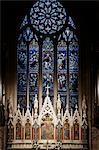 The East window over the high altar created by Clayton and Bell in 1878, Grace Church Episcopal, New York, United States of America, North America