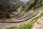 Zigzag road leading to the Rabban Hormzid Monastery (Sant Hormzid Monastery) in Al-Kosh, Iraq Kurdistan, Iraq, Middle East