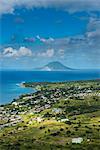 View to St. Eustatius from Brimstone Hill Fortress, St. Kitts, St. Kitts and Nevis, Leeward Islands, West Indies, Caribbean, Central America