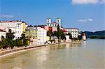 River Danube, Passau, Bavaria, Germany, Europe