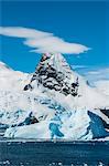 Glacier and icebergs in Cierva Cove, Antarctica, Polar Regions