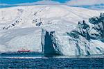 Glacier and icebergs in Cierva Cove, Antarctica, Polar Regions