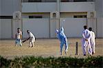 Local cricket match, Al Ain, Abu Dhabi, United Arab Emirates, Middle East