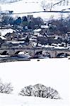 Burnsall in winter, Wharfedale, Yorkshire, England, United Kingdom, Europe