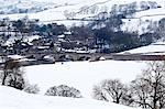 Burnsall in winter, Wharfedale, Yorkshire, England, United Kingdom, Europe